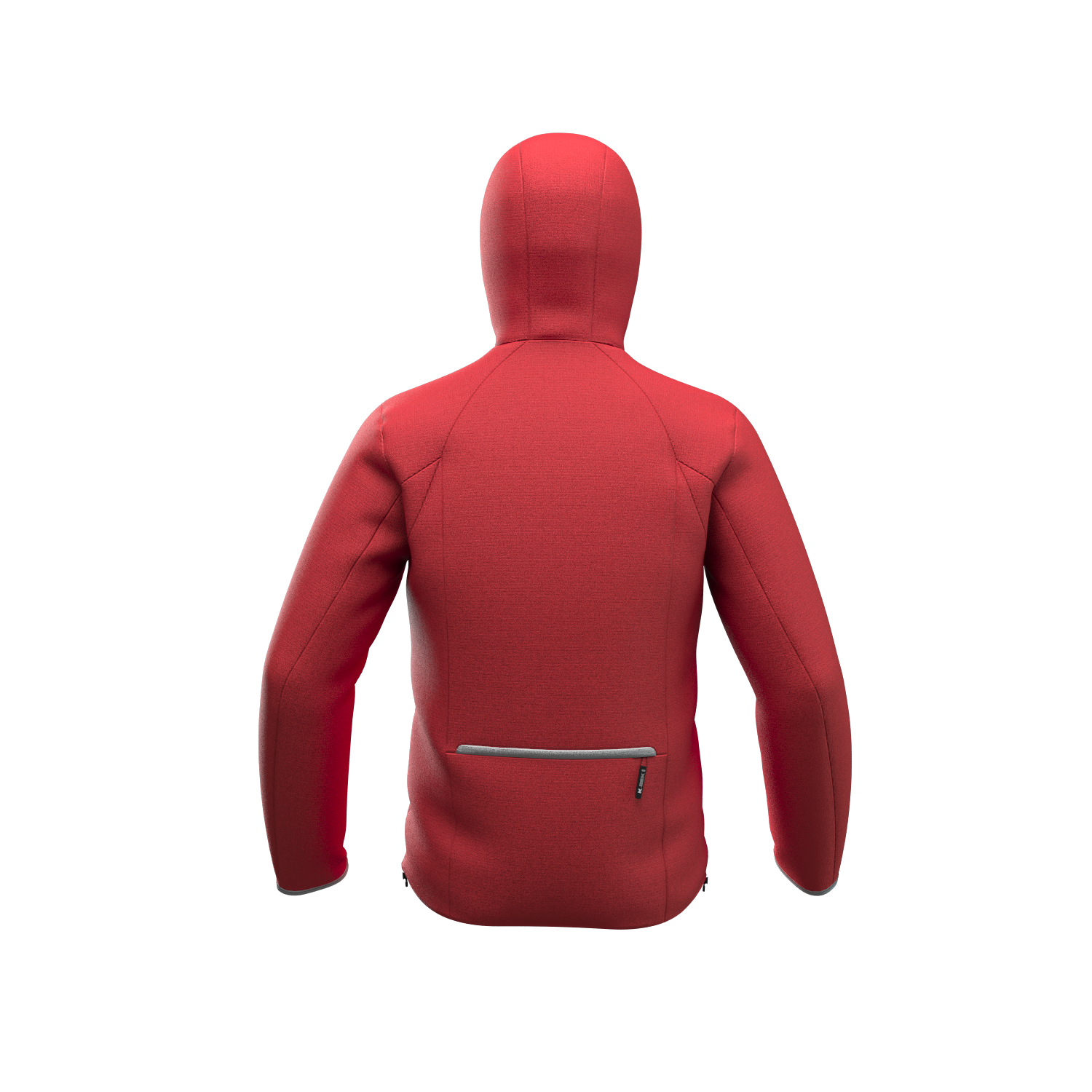 Technical down jacket with compressible hood in the pocket for men