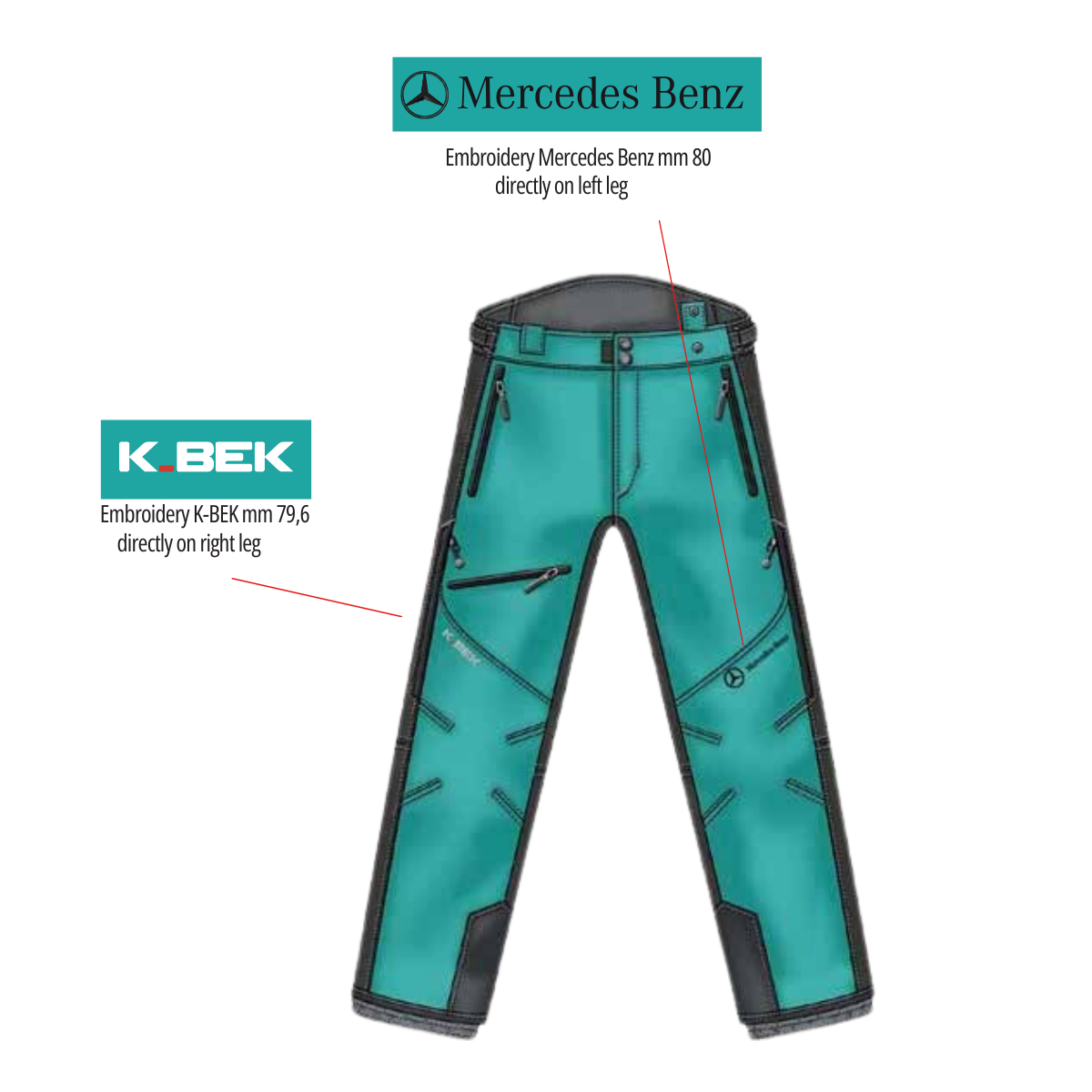 MERCEDES Child Ski Pants