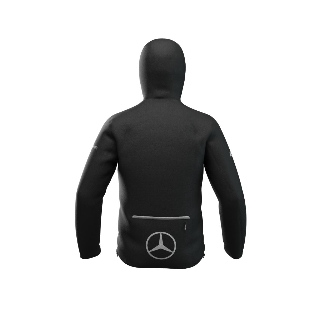 Technical down jacket with compressible hood in the Mercedes Men's pocket
