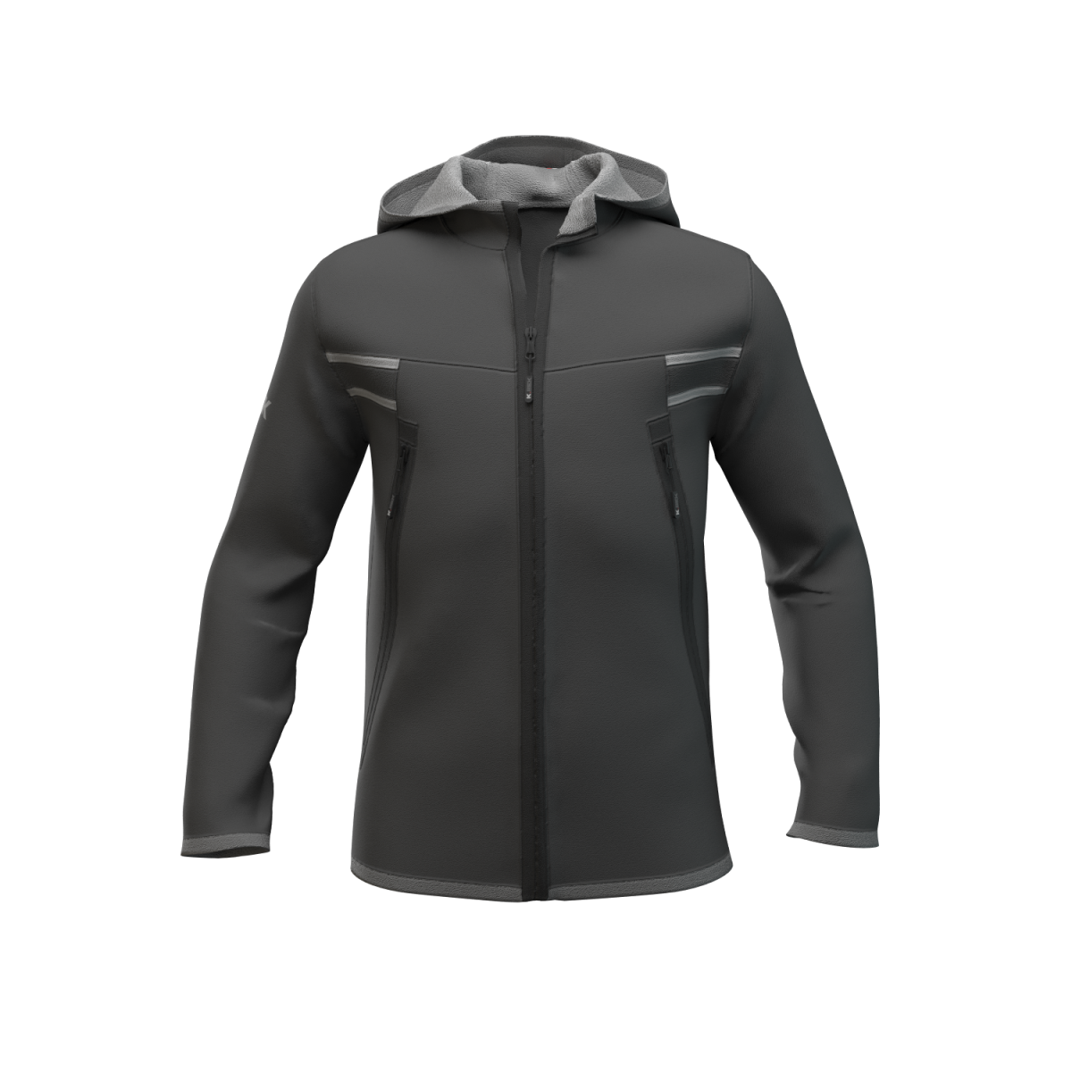 Men's Full Zip Fleece With Hood